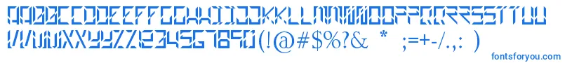 Builder Font – Blue Fonts on White Background
