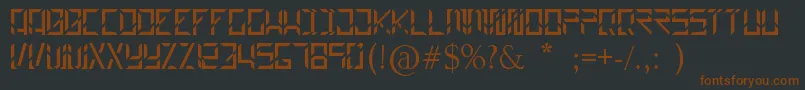 Builder Font – Brown Fonts on Black Background