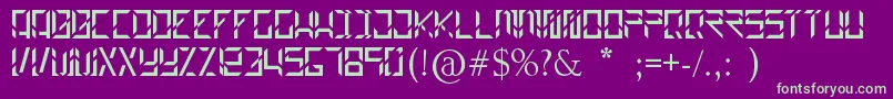 Builder Font – Green Fonts on Purple Background