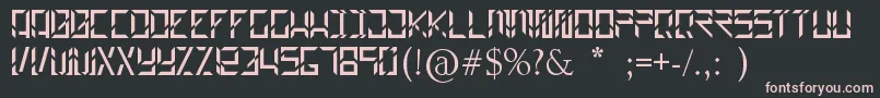 フォントBuilder – 黒い背景にピンクのフォント
