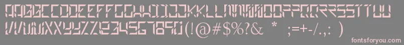 Builder Font – Pink Fonts on Gray Background
