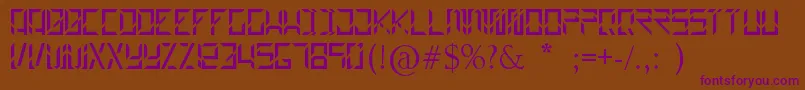 Builder Font – Purple Fonts on Brown Background