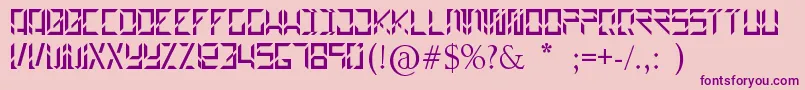 Builder-Schriftart – Violette Schriften auf rosa Hintergrund