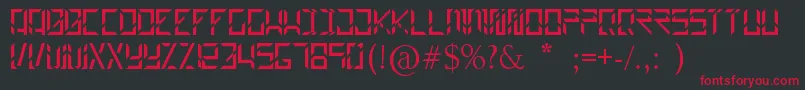 Builder Font – Red Fonts on Black Background