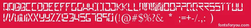 フォントBuilder – 赤い背景に白い文字