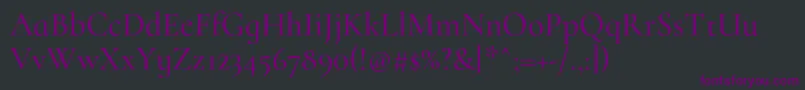 Czcionka CormorantinfantMedium – fioletowe czcionki na czarnym tle