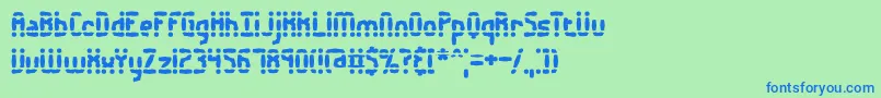 Amalgama Font – Blue Fonts on Green Background