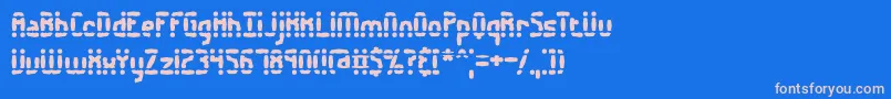 Amalgama-Schriftart – Rosa Schriften auf blauem Hintergrund