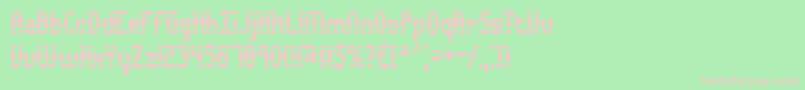 Amalgama Font – Pink Fonts on Green Background