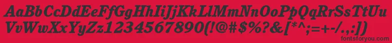 fuente ItcCushingLtHeavyItalic – Fuentes Negras Sobre Fondo Rojo