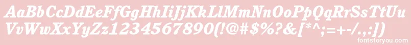 ItcCushingLtHeavyItalic Font – White Fonts on Pink Background
