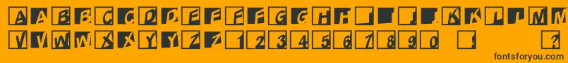 Abclogosxyzcrazy Font – Black Fonts on Orange Background