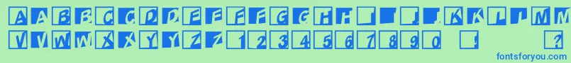 Abclogosxyzcrazy Font – Blue Fonts on Green Background