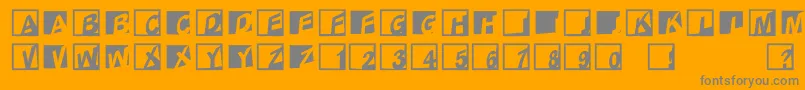 Abclogosxyzcrazy Font – Gray Fonts on Orange Background