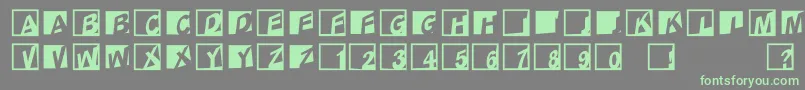 Шрифт Abclogosxyzcrazy – зелёные шрифты на сером фоне