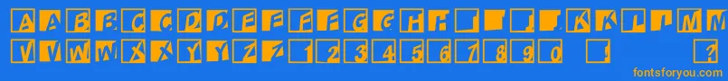 Abclogosxyzcrazy Font – Orange Fonts on Blue Background