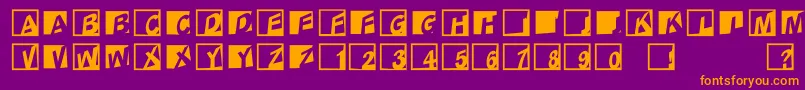 Abclogosxyzcrazy Font – Orange Fonts on Purple Background