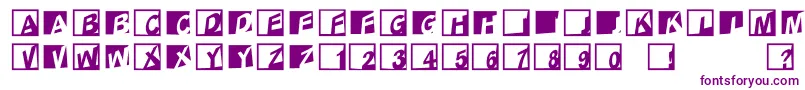 Шрифт Abclogosxyzcrazy – фиолетовые шрифты на белом фоне