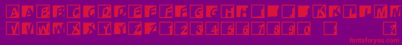 Abclogosxyzcrazy Font – Red Fonts on Purple Background