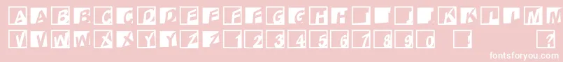 Abclogosxyzcrazy Font – White Fonts on Pink Background