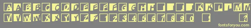 Abclogosxyzcrazy Font – Yellow Fonts on Gray Background