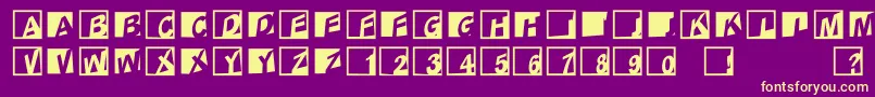 Abclogosxyzcrazy Font – Yellow Fonts on Purple Background