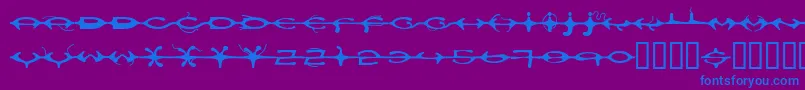 DnaAd Font – Blue Fonts on Purple Background