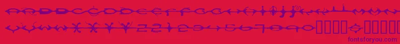 DnaAd Font – Purple Fonts on Red Background