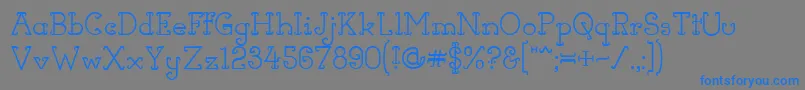 HornsOfDilemma Font – Blue Fonts on Gray Background