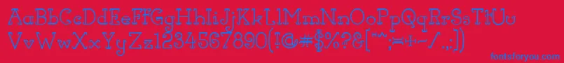 HornsOfDilemma Font – Blue Fonts on Red Background