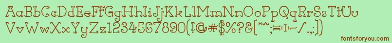 HornsOfDilemma Font – Brown Fonts on Green Background