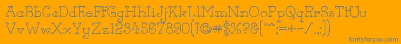 HornsOfDilemma Font – Gray Fonts on Orange Background