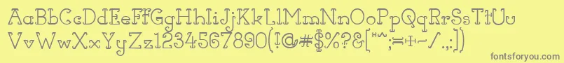 HornsOfDilemma Font – Gray Fonts on Yellow Background