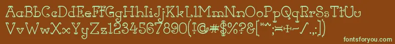 HornsOfDilemma Font – Green Fonts on Brown Background