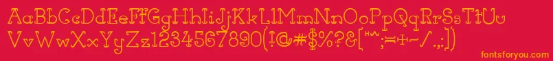 HornsOfDilemma Font – Orange Fonts on Red Background