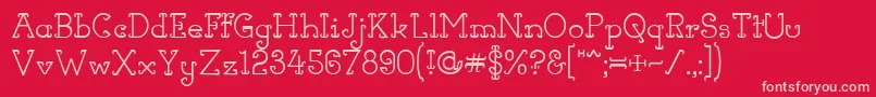 HornsOfDilemma Font – Pink Fonts on Red Background