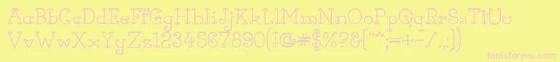 HornsOfDilemma Font – Pink Fonts on Yellow Background