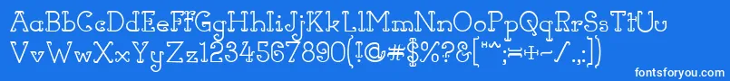 HornsOfDilemma Font – White Fonts on Blue Background