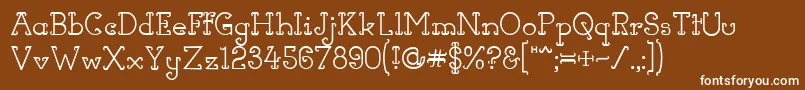 HornsOfDilemma Font – White Fonts on Brown Background