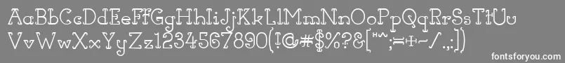 フォントHornsOfDilemma – 灰色の背景に白い文字