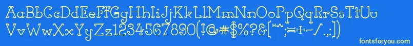 HornsOfDilemma Font – Yellow Fonts on Blue Background