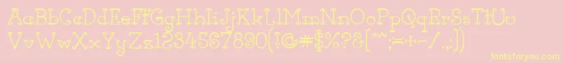 HornsOfDilemma Font – Yellow Fonts on Pink Background