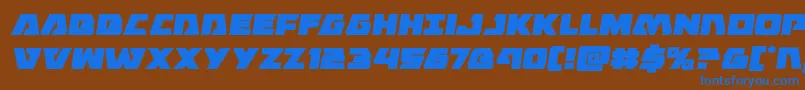 Eaglestrikesemital Font – Blue Fonts on Brown Background