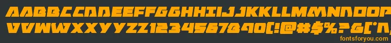 Eaglestrikesemital Font – Orange Fonts on Black Background