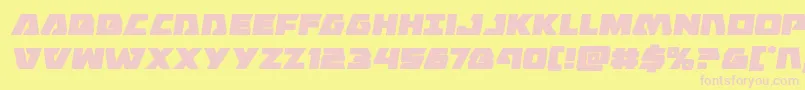 フォントEaglestrikesemital – ピンクのフォント、黄色の背景