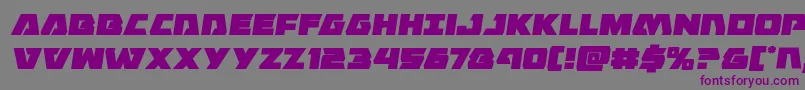 フォントEaglestrikesemital – 紫色のフォント、灰色の背景