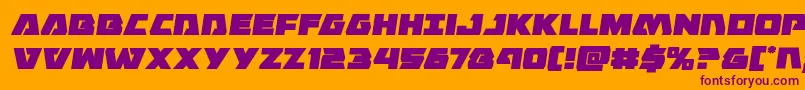 フォントEaglestrikesemital – オレンジの背景に紫のフォント