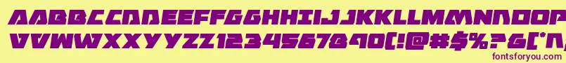 Eaglestrikesemital Font – Purple Fonts on Yellow Background