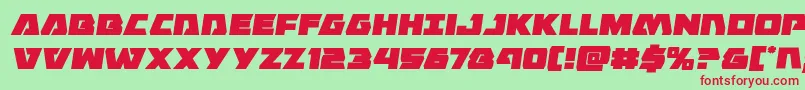 Eaglestrikesemital Font – Red Fonts on Green Background
