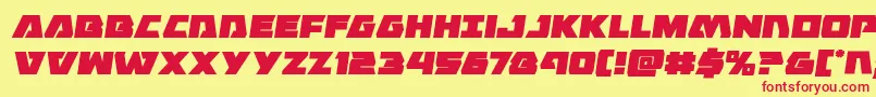 Eaglestrikesemital Font – Red Fonts on Yellow Background